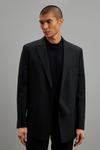 Burton Black Relaxed Belted Bi-stretch Suit Blazer thumbnail 1