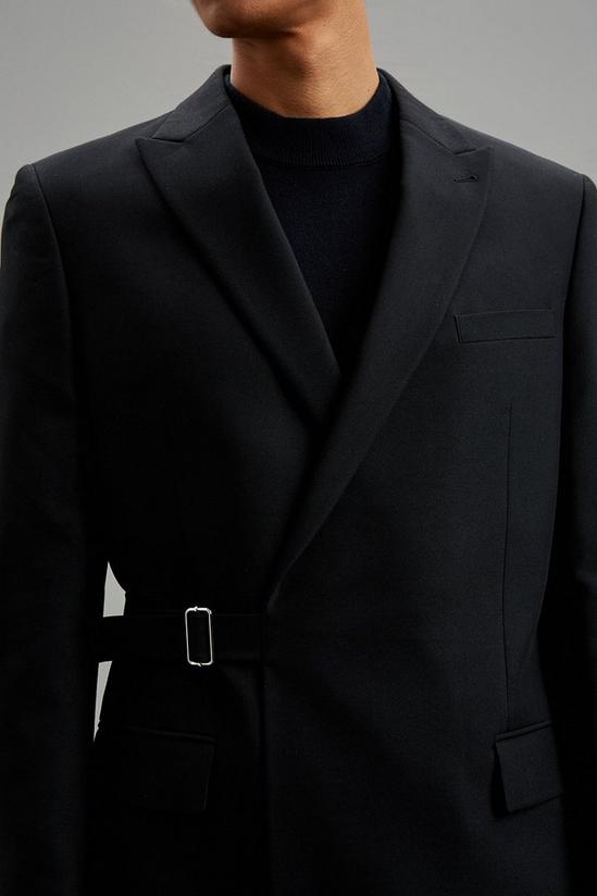 Burton Black Relaxed Belted Bi-stretch Suit Blazer 6
