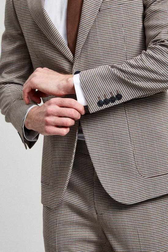 Burton Slim Fit Multi Dogtooth Half Lined Suit Jacket 4