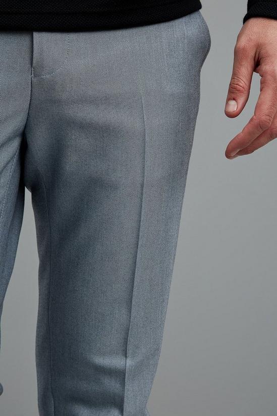 Burton Super Skinny Fit Grey Bi-stretch Crop Suit Trousers 4
