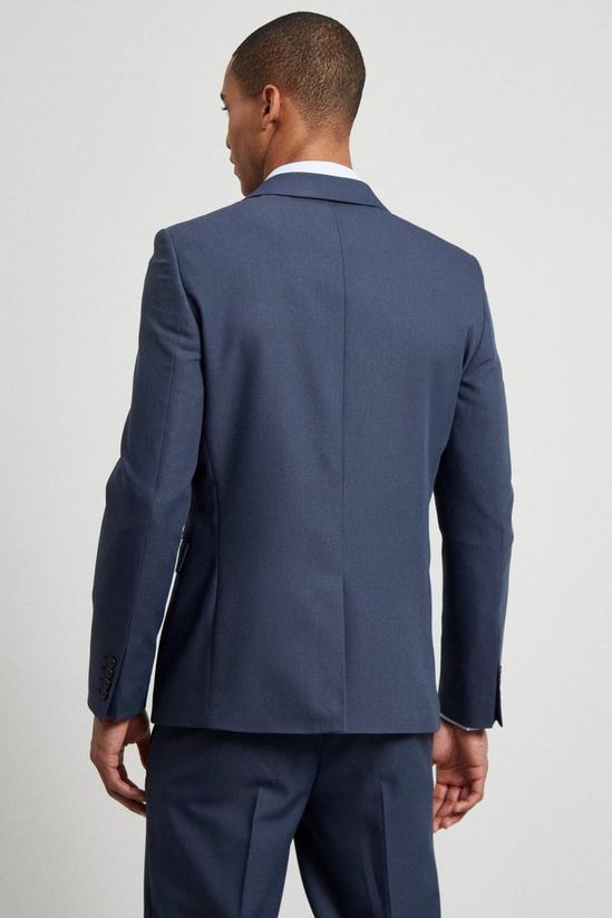Burton Blue Skinny Bi-stretch Double Breasted Suit Jacket 3