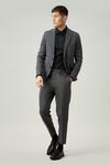 Burton Relaxed Tapered Fit Grey Bi-stretch Suit Trouser thumbnail 1