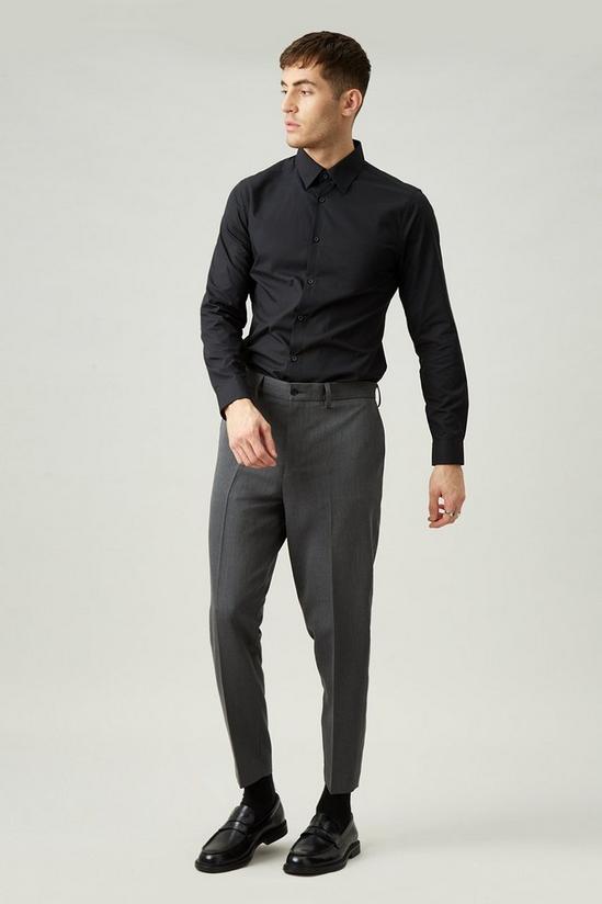 Burton Relaxed Tapered Fit Grey Bi-stretch Suit Trouser 2