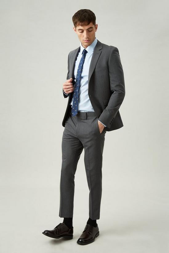 Burton Super Skinny Fit Charcoal Bi-Stretch Suit Jacket 2