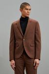 Burton Super Skinny Fit Brown Bi-stretch Suit Jacket thumbnail 2