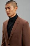Burton Super Skinny Fit Brown Bi-stretch Suit Jacket thumbnail 4