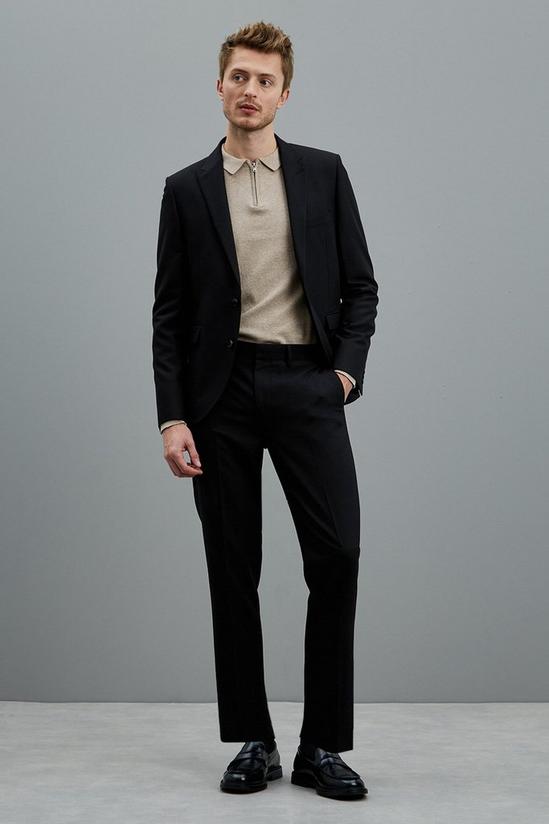 Burton Skinny Fit Black Bi-Stretch Suit Jacket 2