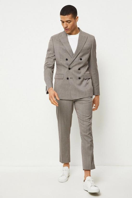 Burton Slim Fit Multi Coloured Dogtooth Suit Jacket 1