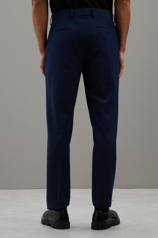 Burton Slim Fit Navy Seersucker Trouser 3