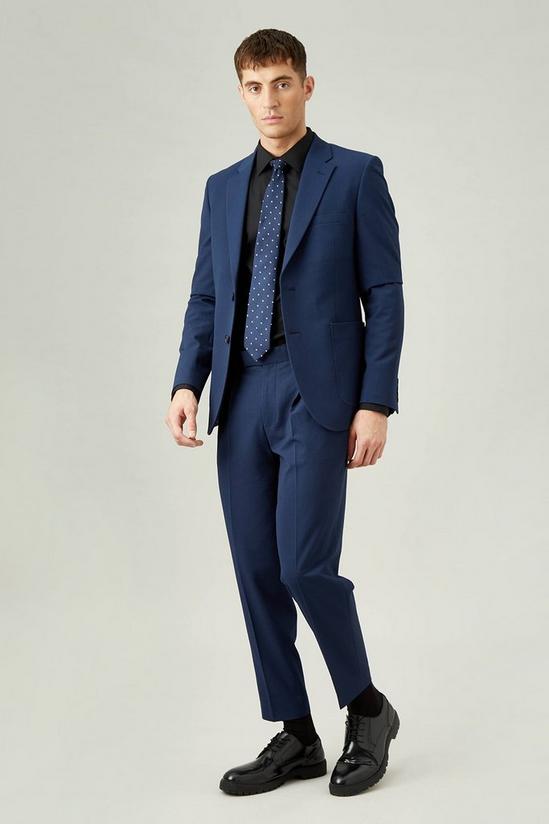 Burton Slim Fit Navy Seersucker Suit Jacket 2