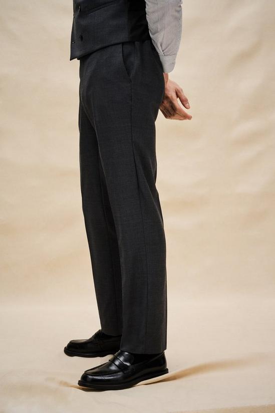 Burton 1904 Tailored Fit Grey Pindot Wool Trousers 3