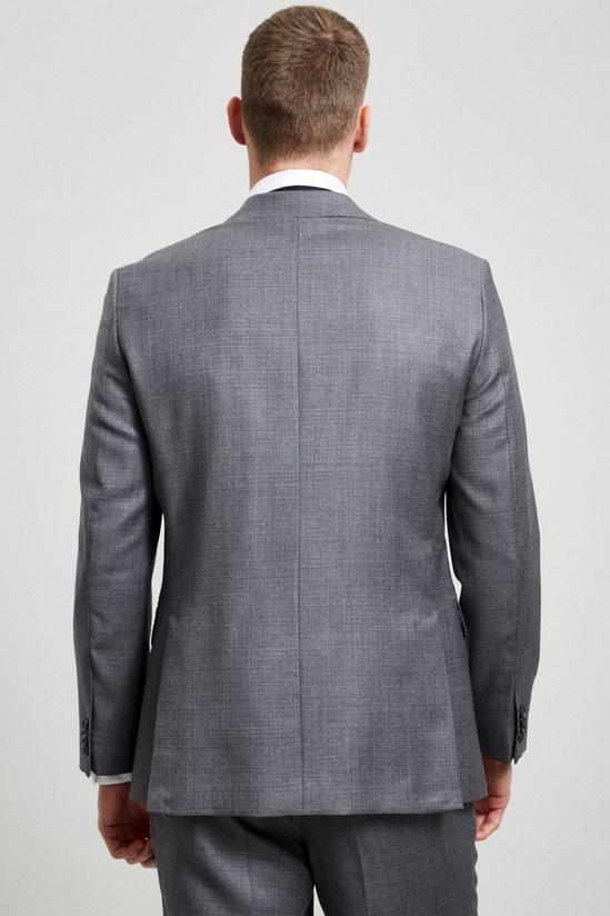 Burton Premium Grey Semi Plain Wool Suit Jacket 3