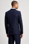 Burton Skinny Fit Navy Double Breasted Bi-Stretch Suit Jacket thumbnail 3