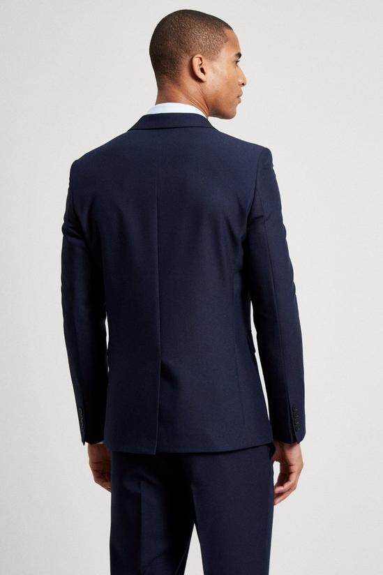 Burton Skinny Fit Navy Double Breasted Bi-Stretch Suit Jacket 3