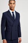 Burton Skinny Fit Navy Double Breasted Bi-Stretch Suit Jacket thumbnail 5