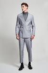 Burton Relaxed Tapered Fit Grey Bi-stretch Suit Trousers thumbnail 2