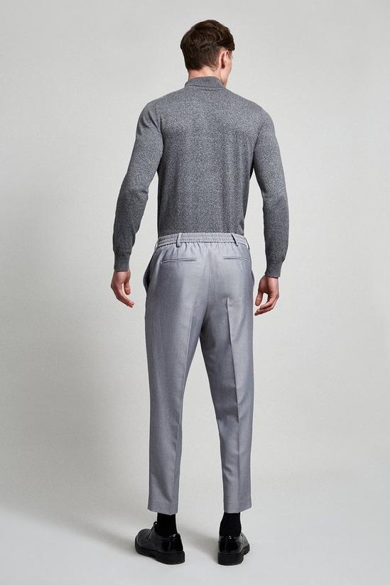 Burton Relaxed Tapered Fit Grey Bi-stretch Suit Trousers 3