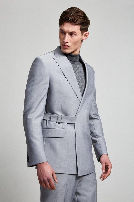 Burton Relaxed Fit Light Grey Bi-stretch Suit Jacket 1