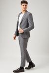 Burton Stripe Skinny Fit Grey Crop Suit Trousers thumbnail 2