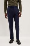 Burton Slim Tapered Fit Navy Seersucker Suit Trousers thumbnail 2