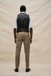 Burton 1904 Slim Fit Taupe Textured Wool Suit Trousers thumbnail 3