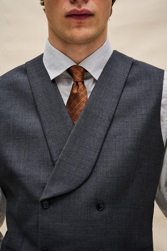 Burton 1904 Tailored Fit Grey Pindot Wool Waistcoat 3