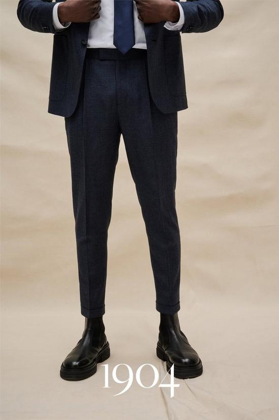 Burton 1904 Slim Fit Blue Puppytooth Suit Trousers 1