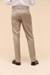 Burton Slim Fit Camel Textured Suit Trousers thumbnail 3
