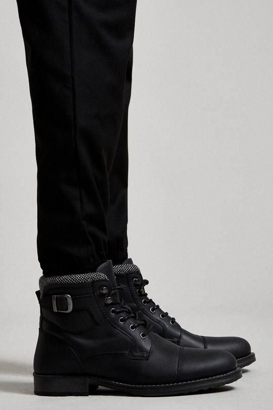Burton Leather Boots With Buckle Detail 2