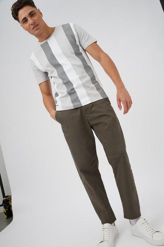 Burton Grey Vertical Stripe T-shirt 2