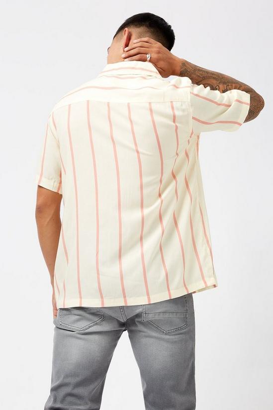 Burton Oversized Ecru Stripe Shirt 3