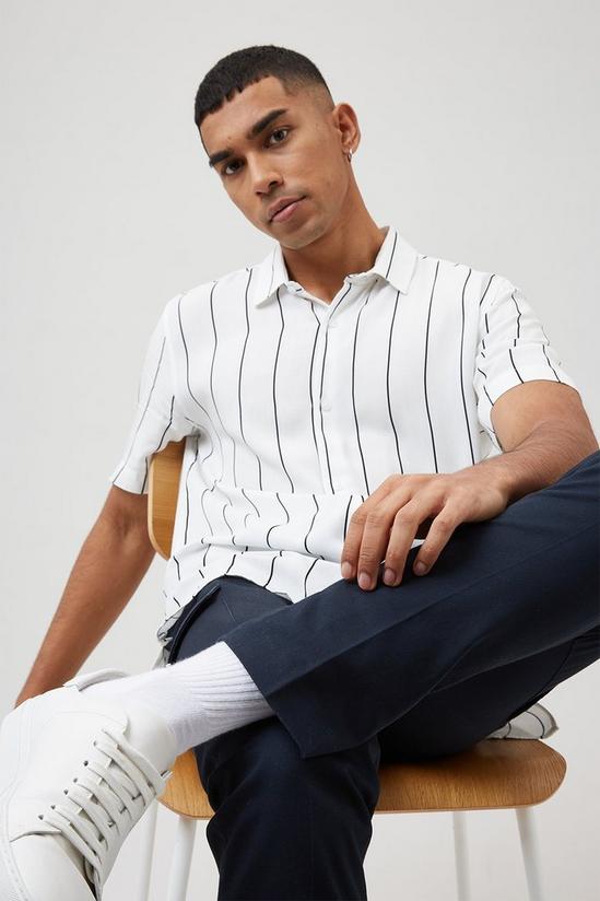 Burton Grey Thin Stripe Shirt 1