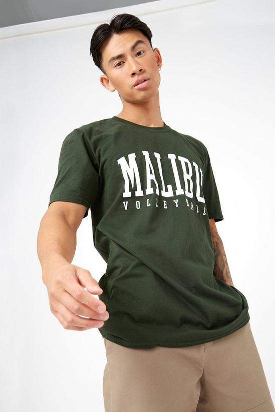 Burton Green Oversized Malibu Print T-shirt 1