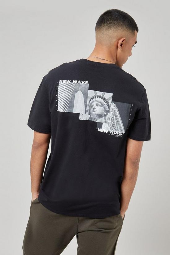Burton Black New Wave Statue Of Liberty Print T-shirt 3
