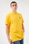 Burton Yellow Oversized Academy League Print T-shirt thumbnail 1