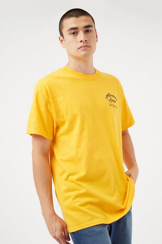 Burton Yellow Oversized Academy League Print T-shirt 1