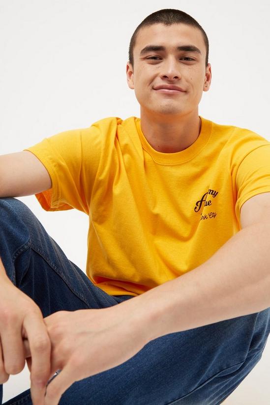 Burton Yellow Oversized Academy League Print T-shirt 4