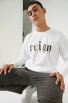 Burton White Camo Reign Long Sleeve Print T-shirt thumbnail 1