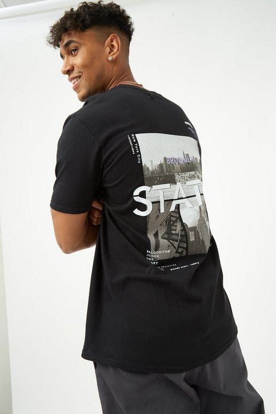Burton Black States Front And Back Graphic T-shirt 1