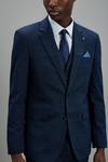 Burton Tailored Fit Navy Tonal Check Suit Jacket thumbnail 6