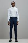 Burton Tailored Fit Navy Tonal Check Trousers thumbnail 2