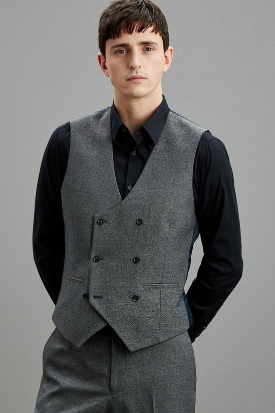 Burton Tailored Fit Grey Grindle Waistcoat 1