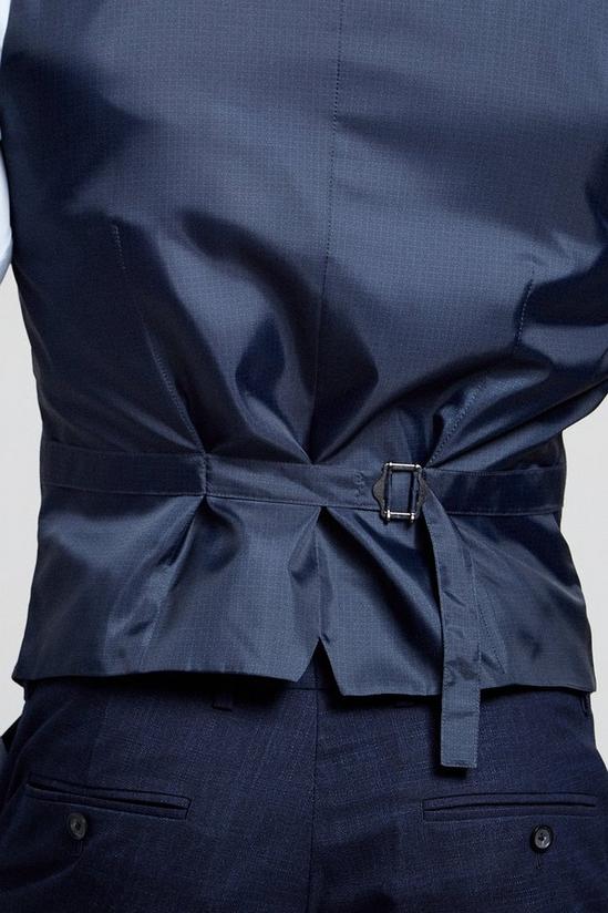Burton Slim Fit Navy Textured Waistcoat 6