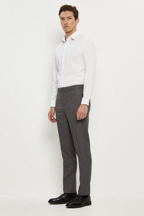 Burton Slim Fit Grey Grindle Suit Trousers 2