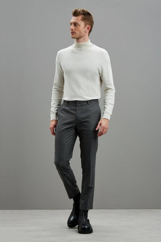 Burton Skinny Fit Grey Grindle Suit Trousers 1