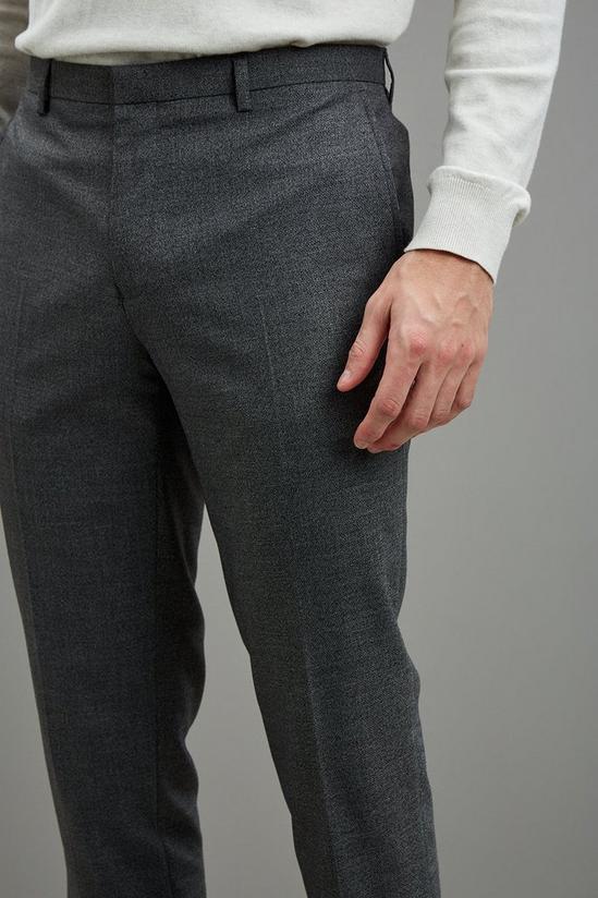 Burton Skinny Fit Grey Grindle Suit Trousers 4