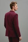 Burton Skinny Fit Burgundy Bi-Stretch Suit Jacket thumbnail 3