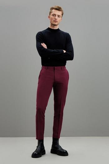 Related Product Skinny Fit Burgundy Bi-Stretch Suit Trousers