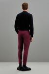 Burton Skinny Fit Burgundy Bi-Stretch Suit Trousers thumbnail 3