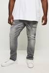 Burton Plus Slim Mid Grey Splatter Jeans thumbnail 1